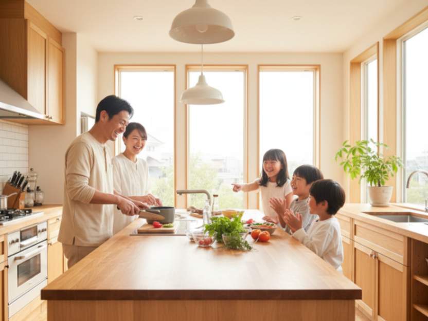 吹田市で人気の「対面式キッチン」家族が集うリフォーム